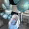 Baby Blue Heart Balloons,10Pcs Cream White Blue Foil Heart Shaped Balloons,18Inch Sand White Pastel Blue Helium Mylar Balloon for Valentines,Engagement,Brithday,Baby Shower,Wedding Party Decorations